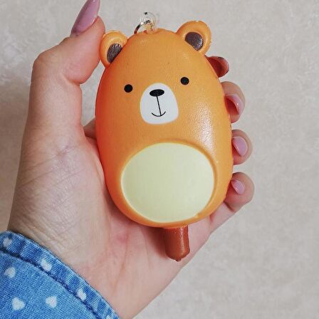 Anahtarlık Çanta Araba Süsü Squishy Sevimli Ayı Hayvan Figürlü Sukuşi 