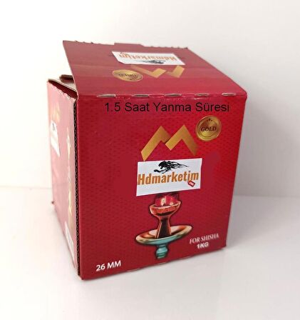 Nargile Kömürü İthal A Sınıfı Küp 1kg Hindistan Cevizi Barbekü 100% Doğal 