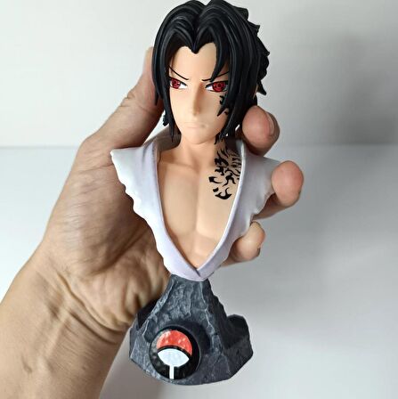Anime Naruto Sasuke Uchiha Büst Eylem Karakter Figür Oyuncak Biblo 14 cm
