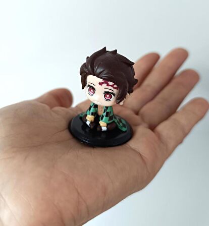 Anime Demon Slayer Tanjiro Kamado İblis Avcısı Mini Figür Eylem Karakter Figür Oyuncak Biblo 5 cm