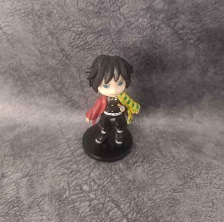 Anime Figür Demon Slayer Giyu Tomioka 9 cm Karakter Figür Oyuncak Biblo 