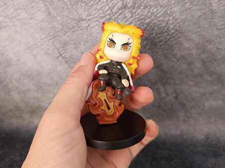 Anime Demon Slayer Rengoku 9 cm Karakter Figür Oyuncak Biblo 