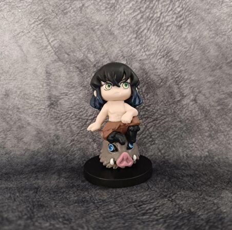 Anime Demon Slayer Inosuke Hashibira 9 cm Karakter Figür Oyuncak Biblo 