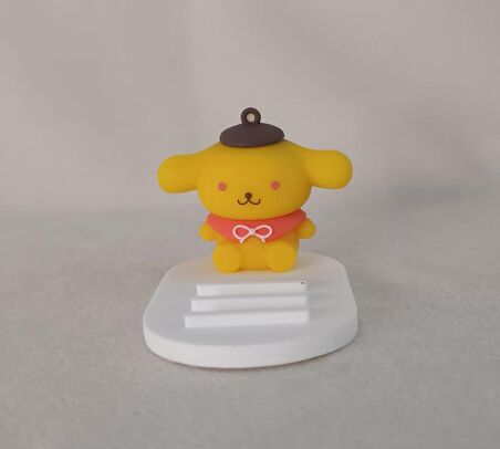 Telefon Tutucu Sanrio Pompompurin Silikon Telefon Standı Karakter Figür Oyuncak