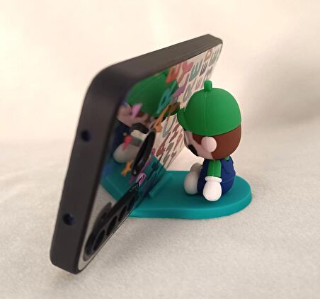 Telefon Tutucu Süper Mario Silikon Telefon Standı Karakter Figür Oyuncak 