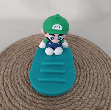 Telefon Tutucu Süper Mario Silikon Telefon Standı Karakter Figür Oyuncak 