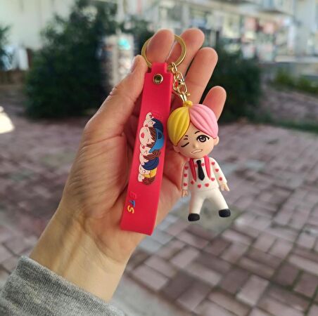 BTS Figür Silikon Anahtarlık Çanta Süsü Oyuncak 15791