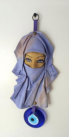 Deri Maske Vintage Deri Yüz Maskesi cam nazar kötü ruh kötü göz Heykel Sanat El Işi 