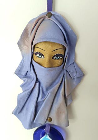 Deri Maske Vintage Deri Yüz Maskesi cam nazar kötü ruh kötü göz Heykel Sanat El Işi 
