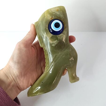 oniks taşı onix biblo çizme cam nazar bancuğu kötü göz kovucu masa süsü