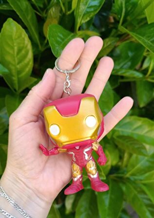 Iron Man Funko Pop Figür Anahtarlık Çanta Süsü Karakter Figür Oyuncak  9 cm