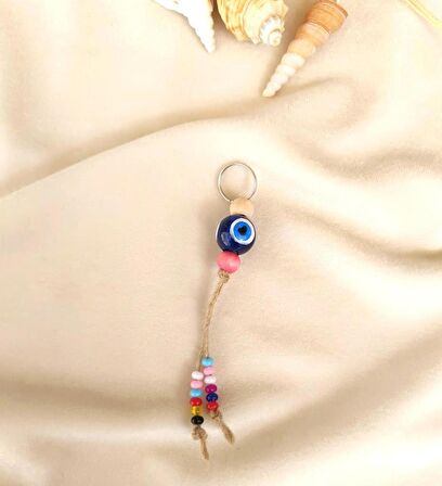 Nazar Boncuk Anahtarlık 5 Adet Kötü Göz Kovucu Hand Made Nazarlı Araba Süsü