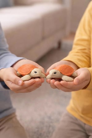 2 li Kaplumbağa Caretta Caretta Dekor Biblo Deniz Kaplumbağası