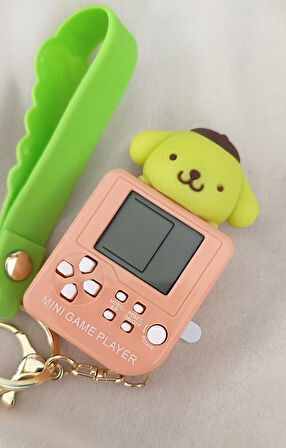 Anahtarlık Sanrio Pompompurin Mini Game Tetris Oyun Konsol Anahtarlık
