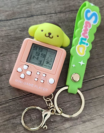 Anahtarlık Sanrio Pompompurin Mini Game Tetris Oyun Konsol Anahtarlık