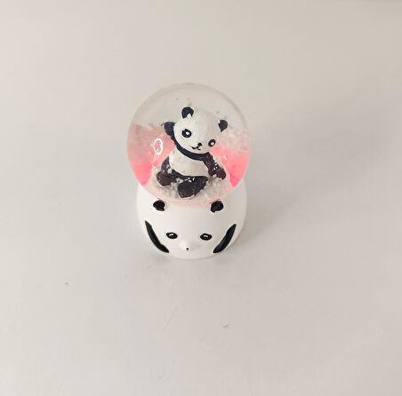 Kar Küresi Sevimli Ayıcık Işıklı Kar Küresi Ev Ofis Dekor Biblo Obje      