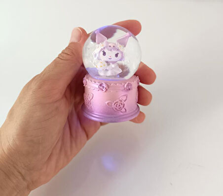 Kar Küresi Sanrio Işıklı Kar Küresi Ev Ofis Dekor Biblo Obje      
