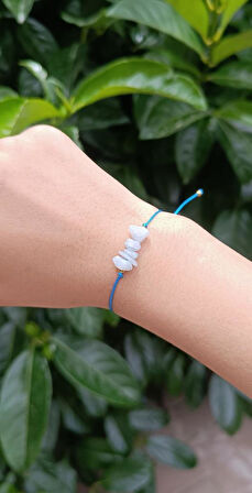 Bileklik Doğal Taş Bileklik Apatit Ayarlanabilir Kadın Kız Bileklik Çakra Yogo