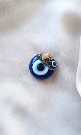 Magnet Nazar Boncuğu Deniz Kabuklu Magnet Mıknatıslı Buzdolabı Süsü 3 cm