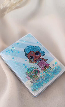 Ayna Makyaj Aynası Çanta Bebek Sulu Model Cep El Seyehat Taşınabilir Ayna Pullu Kozmetik 