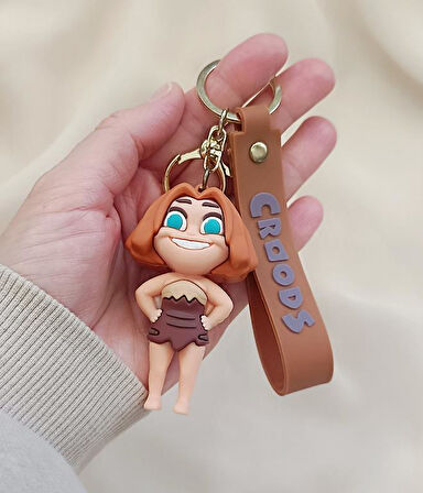 Anahtarlık Crood Karakterleri Eep Silikon Anahtarlık Çanta Süsü 