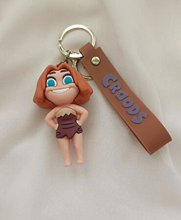 Anahtarlık Crood Karakterleri Eep Silikon Anahtarlık Çanta Süsü 