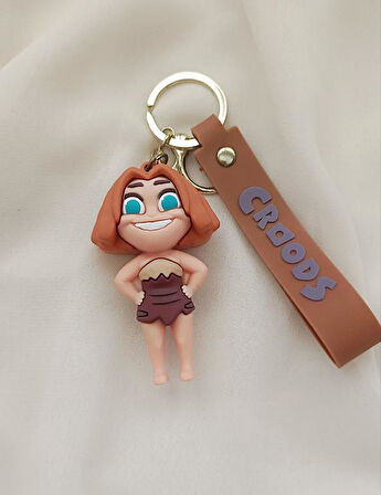 Anahtarlık Crood Karakterleri Eep Silikon Anahtarlık Çanta Süsü 