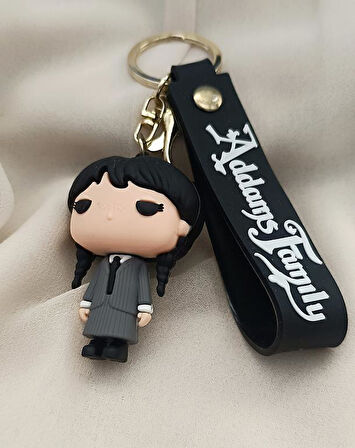 Anahtarlık Silikon Addams Family Wednesday Film Anahtarlık Çanta Süsü