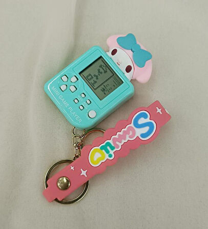 Anahtarlık Kuromi Mini Game Tetris Oyun Konsol Çanta Cüzdan Aksesuarı