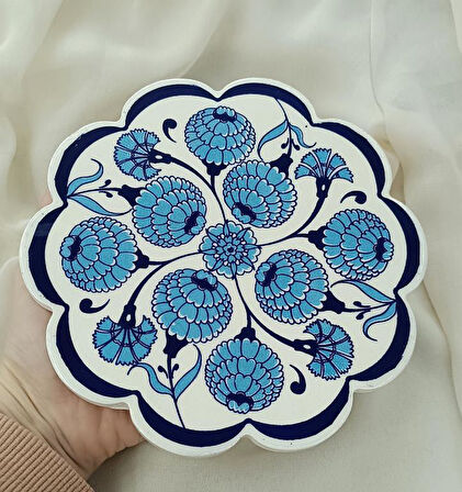 Nihale Çini Seramik Çaydanlık Tencere Tava Altlığı Çapı 18   