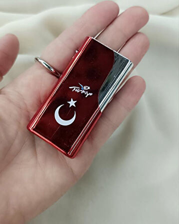 Çakmak Pürmüz Gazlı Doldurulabilir Ay Yıldız Çakmak   