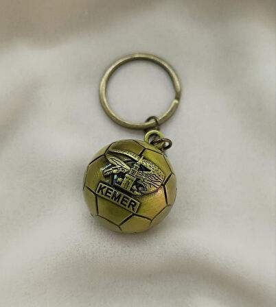 Futbol Topu Anahtarlık Metal Türk Bayraklı Çanta Cüzdan Süsü Türkiye Kemer Yazılı    