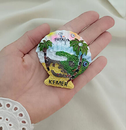 Magnet Midye Taşlı Mıknatıslı Buzdolabı Süsü Nazar Göz Boncukllu Palmiye Agacı Türkiye Kemer Yazılı                       