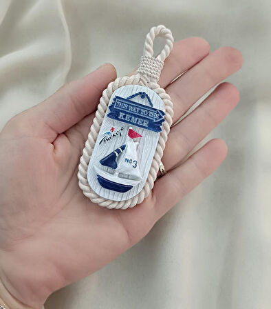 Magnet Duvar Süsü Gemi Mıknatıslı Buzdolabı Süsü  Türkiye Kemer Yazılı        