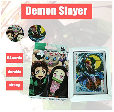 İskambil Kağıdı Anime Demon Slayer Poker Oyun Kartı 54 Adet 