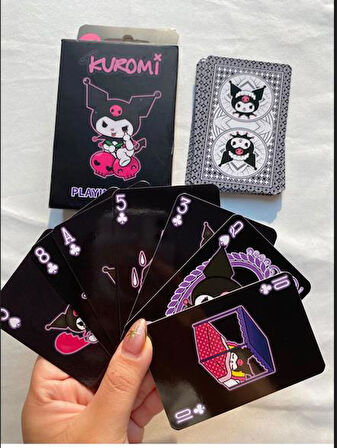 Kuromi İskambil Kağıdı Oyun Poker Kartı 54 Adet Anime