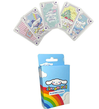 Cinnamoroll İskambil Kağıdı Oyun Poker Kartı 54 Adet Sanrio