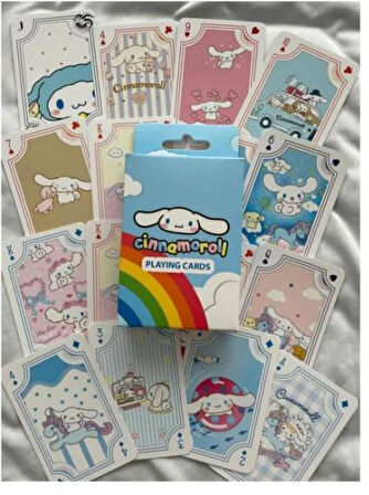 Cinnamoroll İskambil Kağıdı Oyun Poker Kartı 54 Adet Sanrio