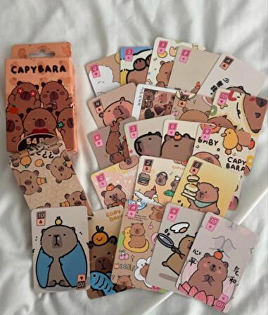 İskambil Kağıdı Capybara Poker Oyun Kartı 54 Adet İskambil Destesi    