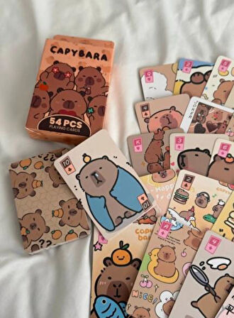 İskambil Kağıdı Capybara Poker Oyun Kartı 54 Adet İskambil Destesi    