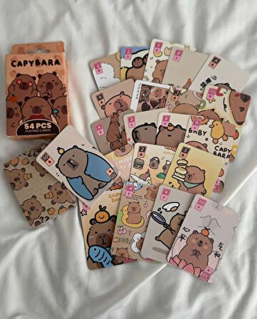 İskambil Kağıdı Capybara Poker Oyun Kartı 54 Adet İskambil Destesi    