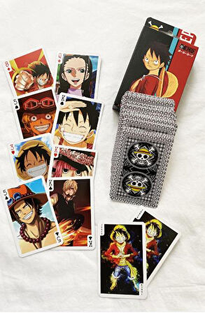 İskambil Kağıdı Anime One Piece Poker Oyun Kartı 54 Adet İskambil Destesi      