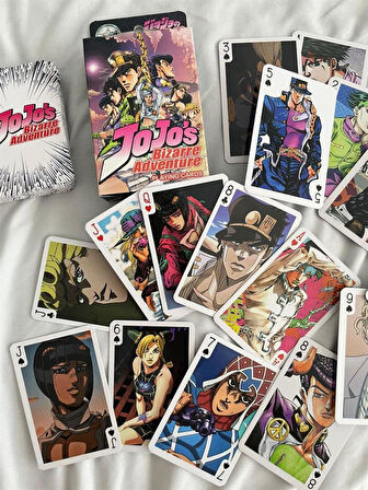 İskambil Kağıdı Jojo's Bizarre Adventure Poker Oyun Kartı 54 Adet İskambil Destesi                              