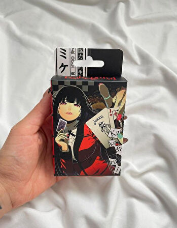 İskambil Kağıdı Anime Kakegurui Poker Oyun Kartı 54 Adet İskambil Destesi  