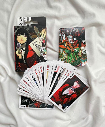 İskambil Kağıdı Anime Kakegurui Poker Oyun Kartı 54 Adet İskambil Destesi  