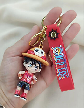 Anahtarlık Anime One Piece Luffy Slikon Lüks Anahtarlık Çizgi Film Çanta Cüzdan Süsü Figür  
