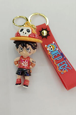 Anahtarlık Anime One Piece Luffy Slikon Lüks Anahtarlık Çizgi Film Çanta Cüzdan Süsü Figür  