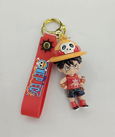 Anahtarlık Anime One Piece Luffy Slikon Lüks Anahtarlık Çizgi Film Çanta Cüzdan Süsü Figür  