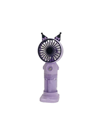 Fan Sulu El Fanı Kuromi Telefon Tutucu Şarjlı Vantilatör USB Şarj Taşınabilir Masa Üstü  