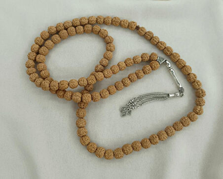 Tesbih 99 lük 10 mm Doğal Rudraksha Rudraşka Tespih 